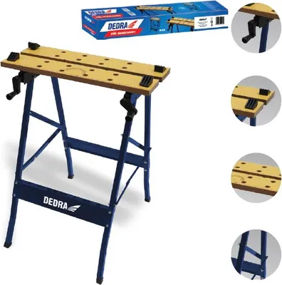 A workbench and its packaging are shown against a white background.