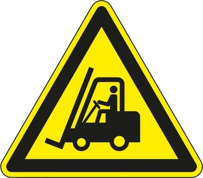 Produktbild von Dreifke® Aufkleber I Warnschild Warnung vor Flurförderzeugen, Folie, selbstkl...