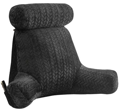 Image de Coussin de lecture, support ergonomique, housse amovible, noir