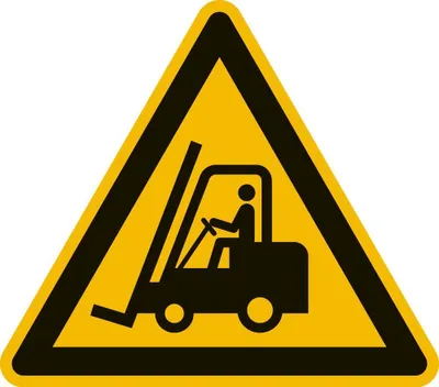 Produktbild von Aufkleber Warnung vor Flurförderzeugen W014 SL 300mm
