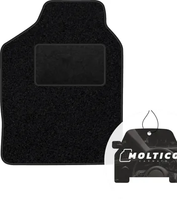 Produktbild von moto-MOLTICO Fahrer Fußmatte Auto Velours Fahrerseite Autoteppiche Schwarz Fahrermatte 1-teilig passend für Nissan Micra 1992-2002