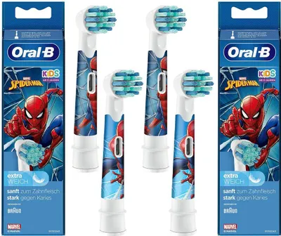 Produktbild von Oral-B EB10s Spiderman Aufsteckbürsten für elektrische Zahnbürsten, 4 Stück