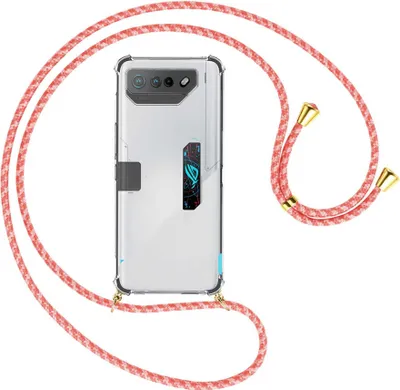 Produktbild von Handykette Backcover-Schutzhülle mit Band (Metall goldfarben) für Asus ROG Phone 7 Ultimate (6.78'') - caramel