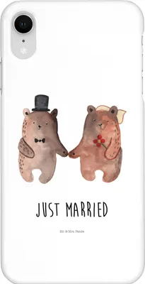 Produktbild von Mr. & Mrs. Panda Iphone XR Handyhülle Bär Heirat - Weiß - Geschenk, Teddy, Handy Case, Premium Kunststoff, Verheiratet Heirate Hochzeit Hochzeitsgeschenk Hochzeitspaar