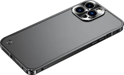 Produktbild von INF Schlanke schwarze Aluminiumlegierung Rahmenhülle mit Seepferdchenschnalle für iPhone 17