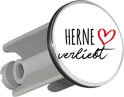 Produktbild von Huuraa Waschbeckenstöpsel Herne verliebt 4cm höhenverstellbar Abflussstopfen Geschenkidee