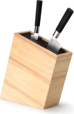 Produktbild von CONTINENTA Messerblock mit flexiblem Einsatz, schräg stehend, 29x9x23 cm 3316 4017167331607 Vorteilset – 2 Stück – inkl. 4 Edelstahl-Trinkhalme