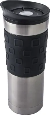 Produktbild von BasicNature Edelstahl Thermobecher 'Grip' 0,45 L