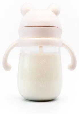 Obrázek produktu pro Hrneček s brčkem Kidnort Bringebaer 240ml béžový