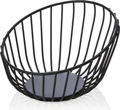 Produktbild von 8x Buffetkorb, Ø 16 cm, Höhe 9,5 cm, schwarz pulverbeschichtet, Metall