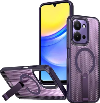 Image de Coque refroidissante pour Xiaomi Redmi 15C 5G / 4G Hybrid avec MagSafe & support Violet