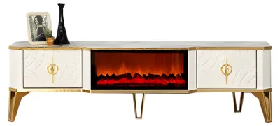 Immagine prodotto di Mobile TV con funzione camino ed elegante illuminazione per il soggiorno