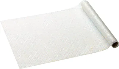 Tischläufer mit Schuppenmuster 36cm x 3m Weiß Irisierend