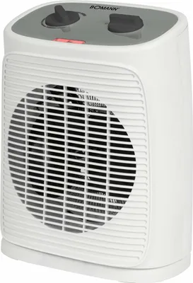 Zdjęcie produktu dla Bomann HL 6064 CB, Wentylator elektryczny ogrzewacza pomieszczeń, Wewnętrzna, Biurko, Podłoga, Stół, Biały, obrotowy, 2000 W