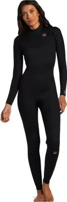 Image de Combinaison Billabong Foil 5/4 mm avec manches longues et fermeture éclair sur la poitrine pour femmes Noir L Femmes Noir L