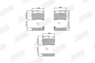 Produktbild von JURID Bremsbeläge Satz Hinten für MITSUBISHI PAJERO II (V3W, V2W, V4W) 572519J