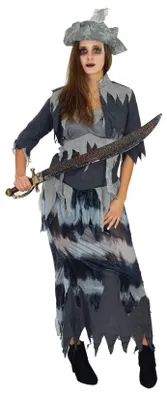 Produktbild von Geister Piratin Damenkostüm für Halloween Gr. S - XXXL, Größe:XXXL