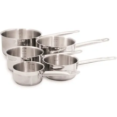 Image de Set de casseroles - Pour tous les feux y compris l'induction - Baumalu - Acier inoxydable - 5 pièces, 12 à 20 cm - Acier inoxydable - Gris