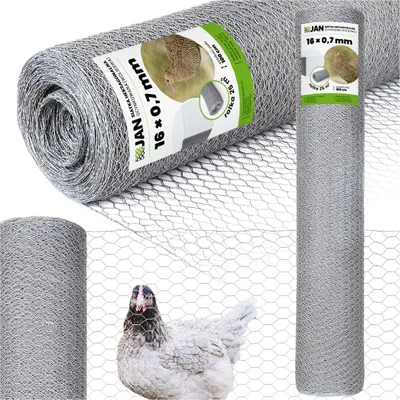 Zdjęcie produktu dla SIATKA HODOWLANA Ocynkowana Izola Woliery 16x0,7mm KLATKI wys. 100cm 25m2