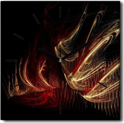 Produktbild von Coloray Uhr auf Leinwand 30x30 cm Wand Uhr Dekoration Wohnzimmer Segeltuch schwarze Hände -Kunst-Kunst-Abstraktion.