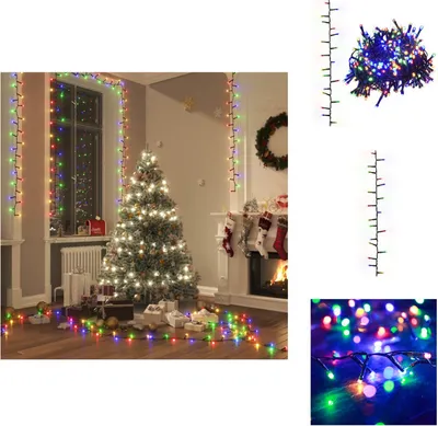 Zdjęcie produktu dla vidaXL Lampki choinkowe LED z 2000 diodami LED Wielokolorowe 45 m PVC - Oświetlenie świąteczne