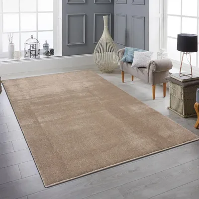 Obrázek produktu pro Koberec taupe plain teplý moderní měkký styl bydlení velikost - 120 cm kulatý
