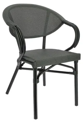 Image de Fauteuil de terrasse en TEXTYLENE Noir pour Exterieur