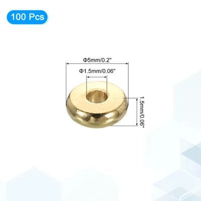 Produktbild von 100 Stš¹ck Perlen Set fš¹r armb?nder,5mm Edelstahl Flache Runde Perlen Perlen zum Auffdeln Armb?nder Selber Machen£¬Zwischenperlen Bastelperlen fš¹r DIY Armband Bracelet - Gold