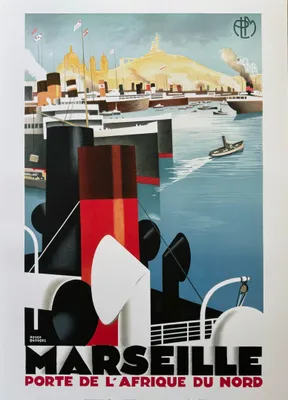 Image de Marseille - BRODERS - 50x70cm Affiche Poster