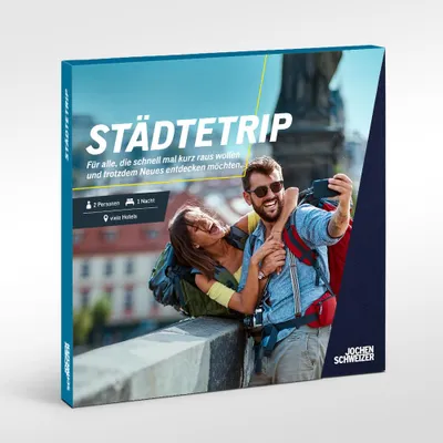 Produktbild von Jochen Schweizer Geschenkbox Städtetrip; Erlebnis verschenken oder selbst erleben;