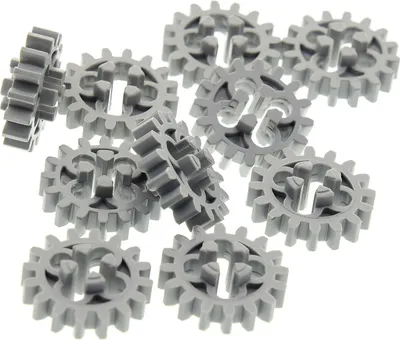 Image de 10x Lego Technic Roue dentée Z16 nouveau-gris clair 16 dents roues dentées 4019194 4019