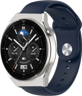 Produktbild von Strap-it Huawei Watch GT 3 Pro 46mm Sportarmband (Dunkelblau)