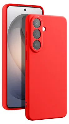 Obrázek produktu pro Avizar, pouzdro pro Galaxy S26 vyrobené z měkkého silikonu s povrchem Soft-Touch a vnitřní podšívkou z mikrovlákna, barva: červená