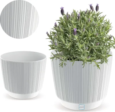 Produktbild von Doniczka Osłonka Domowa 19,5 Cm Ryfo Na Stół Parapet Do Domu Biała