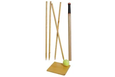 Produktbild von Baseball-Set für Anfänger mit Baseballschläger aus Holz für Kinder Ball Laufmal Base