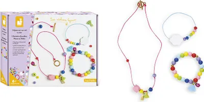 Immagine prodotto di Janod creazione di gioielli - Set di perline arcobaleno per bambini