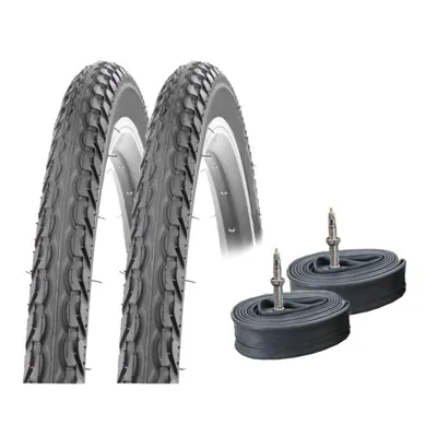 Produktbild von 2x 28" Fahrradreifen Kenda K197 schwarz 40-622 700x38C K-Shield + 2 SV Schläuche