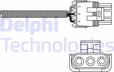 Produktbild von DELPHI Lambdasonde für RENAULT TWINGO I (C06) Beheizt 300mm ES10969-12B1