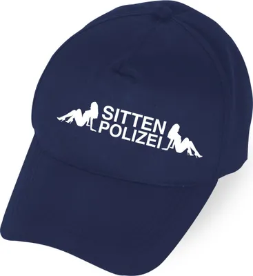 Produktbild von Herren Sitten Polizei Basecap Mütze Caps Karneval Fasching Party Gr. 55 - 60 cm
