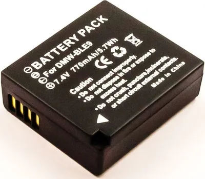 Produktbild von Akku für Panasonic LUMIX DMC-TZ101 Li-Ion 7,4 Volt 700 mAh schwarz.
