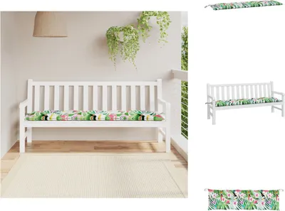 Obrázek produktu pro vidaXL Polštář na zahradní lavici Pestrobarevný 180x50x7 cm Oxfordská tkanina - Polštář na sezení