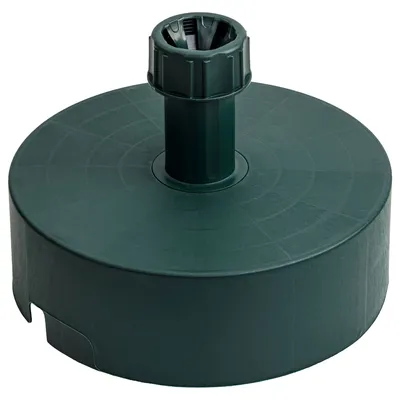 Produktbild von Schirmständer Schirmhalter Sonnenschirmständer Grün Ständer aus Polypropylen Rund Form D 40 cm zu Garten Terrasse Schaftdurchmesser 20-40mm Sonnenschirmfuß befüllbar mit Sand mit Wasser oder Kies oder