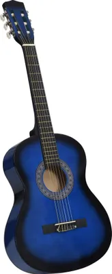 Produktbild von vidaXL Klassikgitarre für Anfänger mit Tasche Blau 3/4 36"