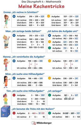 Produktbild von Das Übungsheft Mathematik 4 - Überarbeitete Neuauflage - Poster Meine Rechentricks