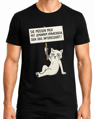 Productafbeelding van "U moet me met iemand anders verwarren." Statement T-shirt, zwart, maat L. (Sarkastisch)