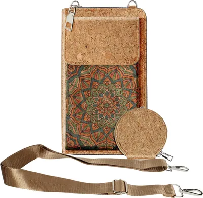 Produktbild von Avizar, Korktasche, MandalaVibe Collection, Magnetverschluss / Reißverschluss, Mehrfarbig