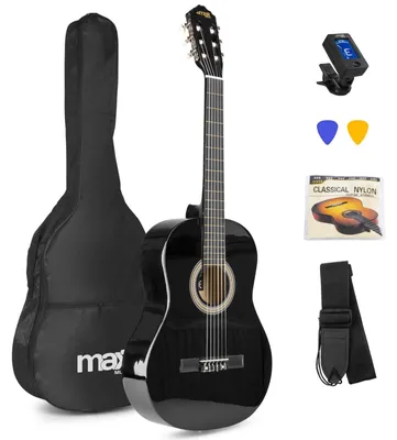 Zdjęcie produktu dla Gitara akustyczna - Zestaw startowy - 4/4 - Czarny - Dla dorosłych