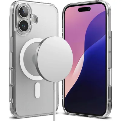 Produktbild von Ringke Fusion Matte Magnethülle für iPhone 16, transparent