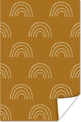 Produktbild von MuchoWow® Poster Design - Regenbogen - Tupfen 80x120 cm - Papierdruck