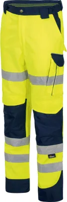 Produktbild von Vizwell Warn-Bundhose VWTC113 Gr. 56 gelb/marine